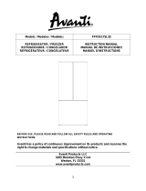 Avanti FFFDS175L3S French Door Refrigerator Installation guide