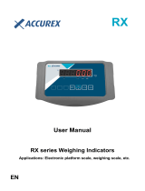 Accurex RX series Weighing Indicators User manual
