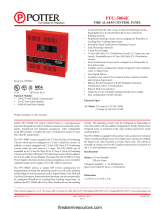 Potter PFC-5004E Microprocessor-Based 4 Zone Expandable Fire Alarm Control Panel Owner's manual