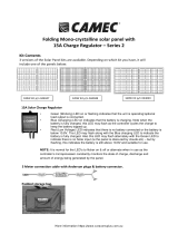 Camec 044047 Folding Solar Panel Kit User manual