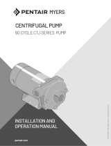 Pentair Myers 60 Cycle CTJ Series Centrifugal Pump User manual
