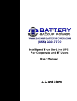 Battery Backup Power BBP-A Intelligent True On Line UPS User manual