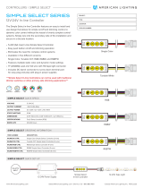 American Lighting SIMPLE SELECT SERIES 12V/24V In-line Controller User manual