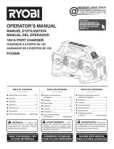 Ryobi PCG006 18V 6 Port Charger User manual