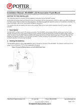 Potter RA-6500F Flush Mount LCD Annunciator User manual