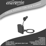 Energenie EG-4U-CAR-01 9.6A 4 Port Front and Back Seat Car Charger User manual