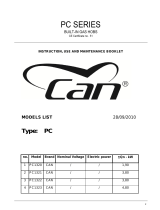 CAN PC1320 PC Series Built-In Gas Hobs User manual