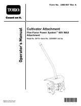 Toro Cultivator Attachment, Flex-Force Power System 60V MAX Attachment User manual