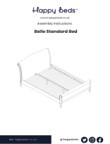 Happy Beds Belle Oak Fabric and Wooden Scroll Bed Assembly Manual
