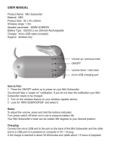 Hyacinth WOOF-7328 Mini Subwoofer Portable Speaker User manual