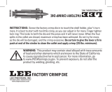 Lee Precision S23655 Carbide Factory Crimp Die Operating instructions