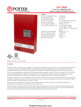 Potter PFC-8500 Analog Addressable Fire Alarm Control Panel Owner's manual
