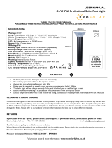 Pro Solar Olympia Professional Solar Post Light User manual