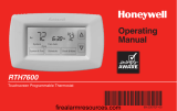 Honeywell RTH7600 Touchscreen Programmable Thermostat User manual