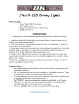CUSTOM DK PRODUCTS Stealth LED Driving Lights User manual
