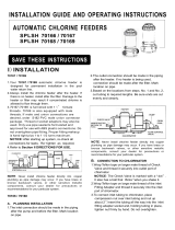 Carevas SPLSH 70166 Automatic Chlorine Feeders User manual