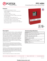 Potter PFC-4064 Conventional Fire Alarm Control Panel User manual