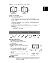 Acer B243PHL Quick start guide
