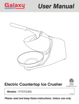 Galaxy Equipment 177CTIC300 Electric Countertop Ice Crusher User manual