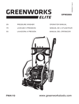 Greenworks EPW2000 Pressure Washer User manual