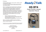 Ready2Talk HS BT4 Digital Wireless Headset User manual