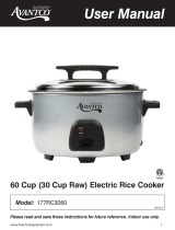 Avantco 177RC3060 60 Cup Electric Rice Cooker User manual