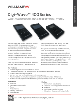 Williams AV Digi-Wave 400 Series Wireless Intercom And Interpretation System Operating instructions