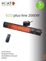 HEAT 1 ECO plus-line 2000W Terrace Heater Black Operating instructions