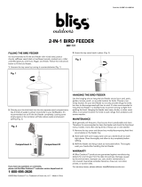 Bliss BBF-131 2-In-1 Bird Feeder Operating instructions