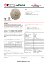 Potter FHA Addressable Fixed Temperature Heat Detector Owner's manual