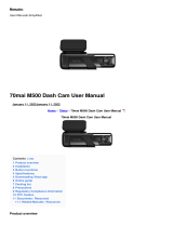 70mai M500 Dash Cam User manual