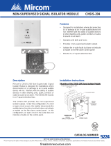 Mircom CNSIS-204 Non-Supervised Signal Isolator Module Owner's manual
