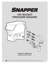 Simplicity MANUAL, BUCKET PRESSURE WASHER, 18V, SNAPPER User manual