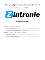 Zintronic How to Configure E-Mail Notifications for Camera Operating instructions