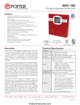 Potter ARC-100 Fire Alarm Releasing Control Panel Operating instructions
