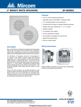 Mircom SP-Series 4 Inch Bright White Speakers Owner's manual