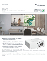 Optoma ZH450 Eco Friendly Ultra Compact High Brightness Full HD 1080p Laser Projector User guide