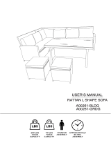 Boyel Living 6 Pieces PE Rattan Sectional Outdoor Furniture Cushioned Sofa Set User manual