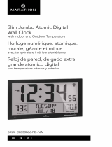 Marathon CL030066-FD-NA Slim Jumbo Atomic Digital Wall Clock User manual