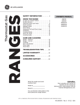 GE Appliances JGBS10 Free Standing Gas Range Owner's manual