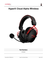 HyperX 4P5D4AA Cloud Alpha Gaming Headset User manual