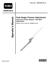 Toro Pole Hedge Trimmer Attachment, Flex-Force Power System 60V MAX Attachment User manual