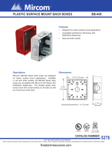 Mircom BB-400 Plastic Surface Mount Back Boxes Owner's manual