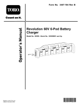 Toro Revolution 60V 6-Pod Battery Charger User manual
