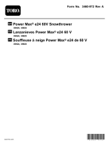 Toro Power Max e24 60V Snowthrower User manual