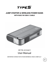 TypeS AC532671 Jump Starter & Wireless Power Bank User manual
