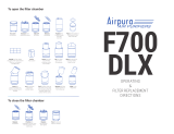 Airpura F700 DLX Air Purifier User manual