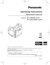 Panasonic ET-LAD70 Replacement Lamp Unit User manual
