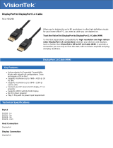 VisionTek 901290 DisplayPort to DisplayPort 1.4 Cable User manual