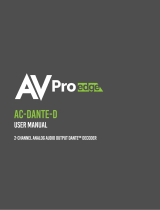 AVPro Edge AC-DANTE-D 2-Channel Analog Audio Output Dante Decoder User manual